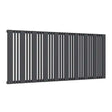 Reina Bonera modern horizontal anthracite radiator 550mm high by 1284mm wide with vertical slats design