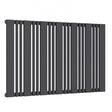 Reina Bonera Modern horizontal anthracite designer radiator 550mm high x 852mm wide