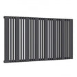 Reina Bonera Modern Horizontal Radiator in anthracite with sleek vertical slats, 550mm high x 984mm wide, durable mild steel for efficient heating.