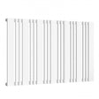 White Reina Bonera ModernHorizontal designer radiator 550mm high by 852mm wide with contemporary vertical panel design