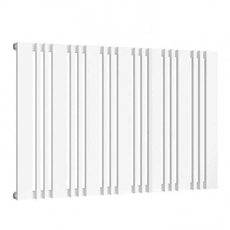 White Reina Bonera ModernHorizontal designer radiator 550mm high by 852mm wide with contemporary vertical panel design