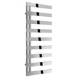 Reina Capelli Heated Towel Rail in polished stainless steel with modern horizontal bars for bathroom warmth and style