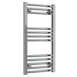 Reina Capo Modern Vertical Curved Heated Towel Rail 800mm High x 400mm Wide - Chromne - CPO0840CC