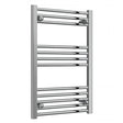 Reina Capo Straight 800mm High x 500mm Wide Heated Towel Rail - Chrome - CPO0850CF - TAP 'N' SHOWER