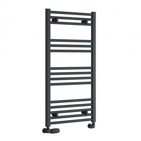 Reina Capo Straight 1000mm High x 600mm Wide Heated Towel Rail - Anthracite - CPO1060AF - TAP 'N' SHOWER