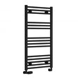 Reina Capo Straight 1000mm High x 600mm Wide Heated Towel Rail - Black - CPO1060KF - TAP 'N' SHOWER