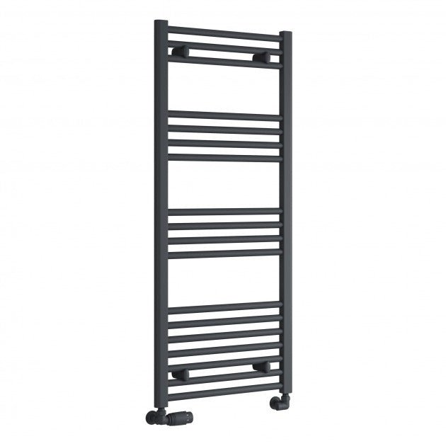 Reina Capo Straight 1200mm High x 600mm Wide Heated Towel Rail - Anthracite - CPO1260AF - TAP 'N' SHOWER