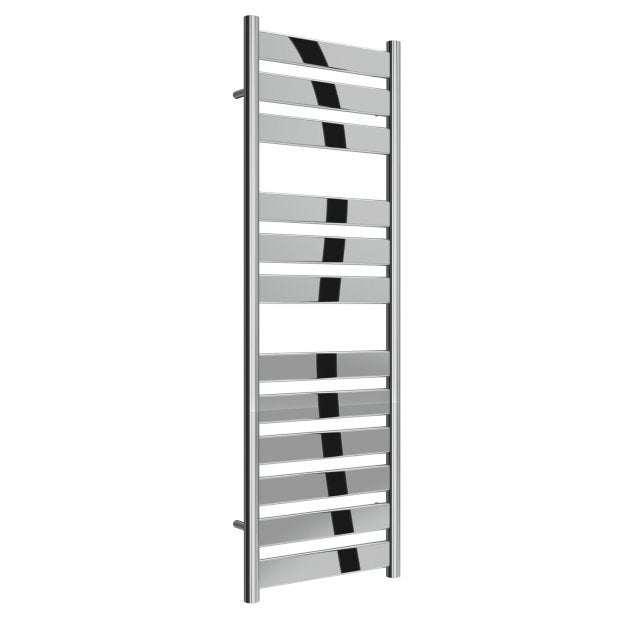 Reina Carpi Modern Vertical chrome heated towel rail 1200mm high flat panel design