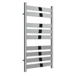 Reina Carpi Modern Vertical flat panel heated towel rail in chromne finish, 950mm high x 500mm wide, sleek and space-saving bathroom accessory