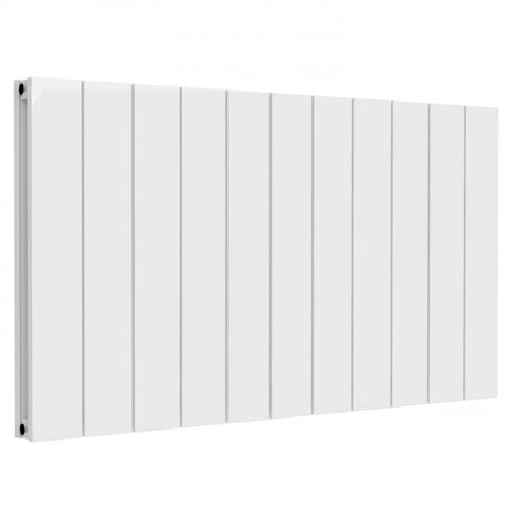 Reina Casina Designer Flat Tubes Double Aluminium Horizontal Radiator 600mm High x 1040mm Wide - White - A-CSN060104WD