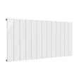 Reina Casina Modern white aluminium single double radiator 600mm high by 1230mm wide for efficient home heating