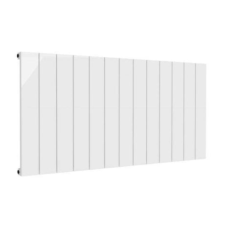 Reina Casina Modern white aluminium single double radiator 600mm high by 1230mm wide for efficient home heating