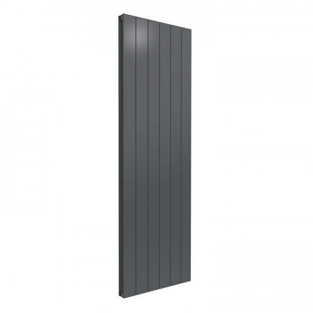 Reina Casina modern anthracite aluminium double vertical radiator 1800mm high by 565mm wide