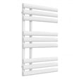 Reina Chisa Modern Designer white straight heated towel rail 820mm high x 500mm wide with sleek steel construction and energy-efficient heating
