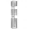 Reina Claro Modern Designer Heated Towel Rail 1200mm high chrome finish with circular heated bars for warm towels