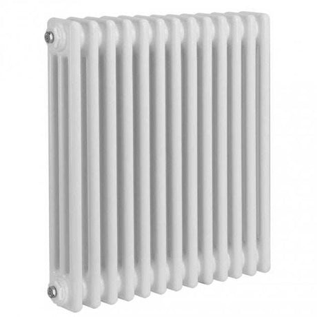 White Reina Colona Traditional horizontal 3 column radiator 600mm high x 1190mm wide with robust steel construction and classic design