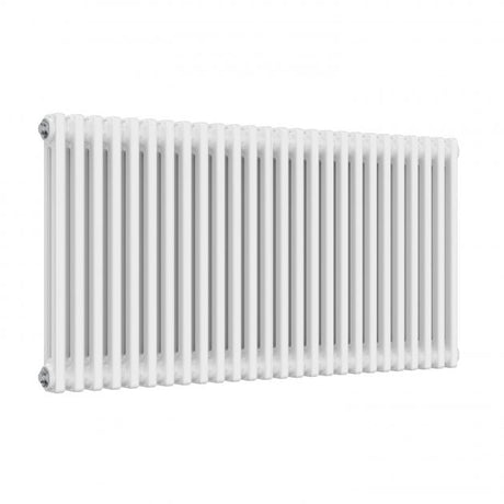 Reina Colona 600mm High x 1190mm Wide 2 Column Horizontal Radiator - White - 2/C626 - TAP 'N' SHOWER