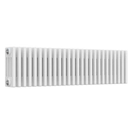 Reina Colona Traditional white horizontal 4 column radiator 300mm high x 1190mm wide for efficient home heating