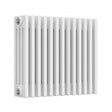 White Reina Colona Traditional Horizontal 4 Column Radiator 500mm high x 605mm wide with classic design for home heating