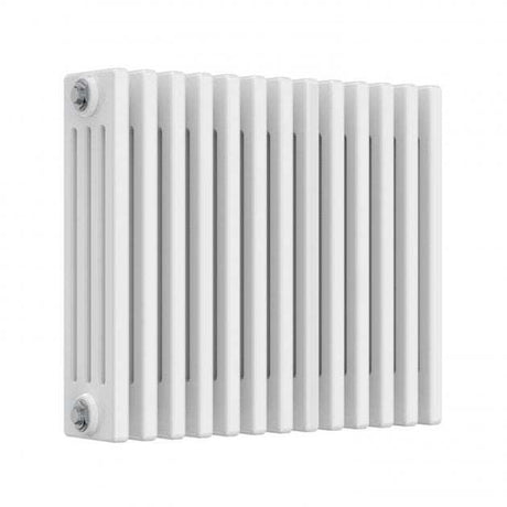 White Reina Colona Traditional Horizontal 4 Column Radiator 500mm high x 605mm wide with classic design for home heating