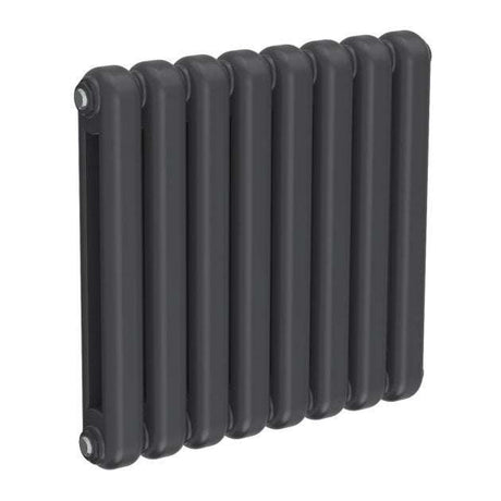 Reina Coneva Modern anthracite horizontal designer radiator 550mm high by 580mm wide