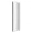 White Reina Coneva Modern Vertical Radiator 1500mm high with sleek vertical slats and high heat output