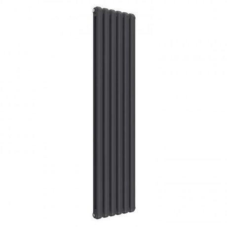 Reina Modern Vertical single Coneva designer radiator in anthracite, 1800mm high and 440mm wide, sleek and space-saving heating solution