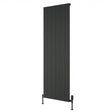Reina Delia Vertical 1800mm High x 500mm Wide Aluminium Radiator - Anthracite - A - DLA18050A - TAP 'N' SHOWER