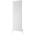 Reina Delia Vertical 1800mm High x 500mm Wide Aluminium Radiator - White - A - DLA18050W - TAP 'N' SHOWER