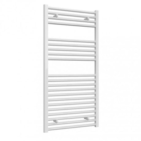 Reina Diva Straight 1200mm High x 600mm Wide Heated Towel Rail - White - AG60120WF - TAP 'N' SHOWER