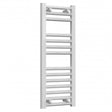 Reina Diva Straight 800mm High x 300mm Wide Heated Towel Rail - White - AG30800WF - TAP 'N' SHOWER