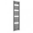 Reina Diva Flat 1800mm High x 400mm Wide Heated Towel Rail - Matt Black - AG40180BF - TAP 'N' SHOWER