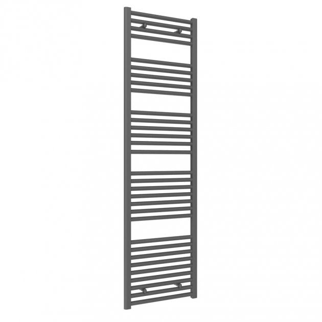 Reina Diva Flat 1800mm High x 500mm Wide Heated Towel Rail - Anthracite - AG50180AF - TAP 'N' SHOWER