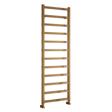 Reina Fano 1240mm High x 485mm Wide Designer Heated Towel Rail - Copper Satin - A - FNO1245C - TAP 'N' SHOWER