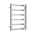 Reina Fano 720mm High x 485mm Wide Designer Heated Towel Rail - Brushed - A - FNO0725S - TAP 'N' SHOWER
