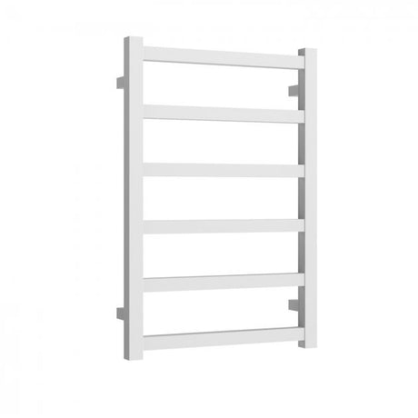 Reina Fano 720mm High x 485mm Wide Designer Heated Towel Rail - White - A - FNO0725W - TAP 'N' SHOWER