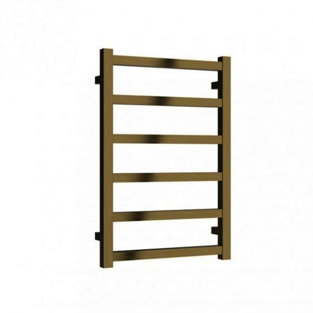 Reina Fano Designer 720mm High x 485mm Wide Heated Towel Rail - Bronze Satin - A - FNO0725Z - TAP 'N' SHOWER