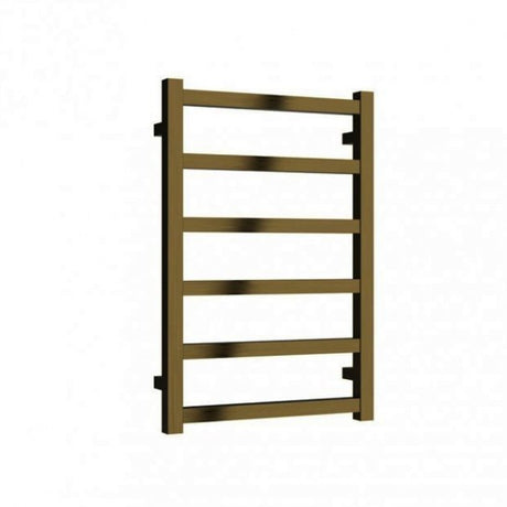 Reina Fano Designer 720mm High x 485mm Wide Heated Towel Rail - Bronze Satin - A - FNO0725Z - TAP 'N' SHOWER