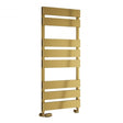 Reina Fermo 1190mm High x 480mm Wide Flat Panel Heated Towel Rail - Gold Satin - A - FRM1195G - TAP 'N' SHOWER