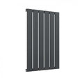 Reina Flat DesignerModern Single Horizontal Radiator 600mm High x 440mm Wide - Anthracite - RND-FL06A