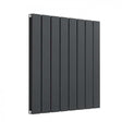 Reina Flat Designer Modern Double Horizontal Radiator 600mm High x 588mm Wide - Anthracite - RND-FL08AD