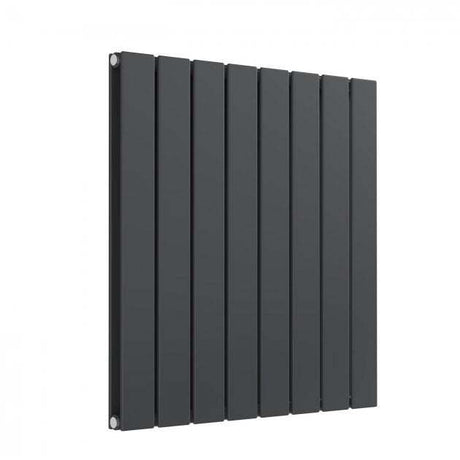 Reina Flat Designer Modern Double Horizontal Radiator 600mm High x 588mm Wide - Anthracite - RND-FL08AD