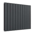 Reina Flat Designer Modern Double Horizontal Radiator 600mm High x 810mm Wide - Anthracite - RND-FL11AD
