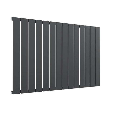 Reina Flat Modern Designer Single Horizontal Radiator 600mm High x 1032mm Wide - Anthracite - RND-FL14A