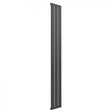 Reina Flat 1600mm High x 218mm Wide Single Designer Vertical Radiator - Anthracite - RND - FL163A - TAP 'N' SHOWER