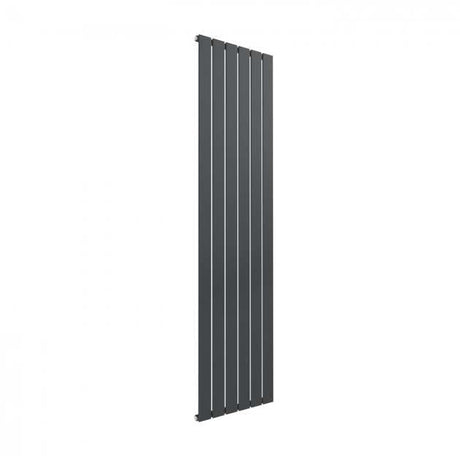 Reina Flat Single Convector vertical anthracite radiator, 1600mm high by 440mm wide, sleek modern heating solution for space-efficient room warmth.