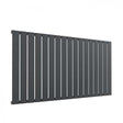 Reina Flat Modern Designer Single Horizontal Radiator 600mm High x 1254mm Wide - Anthracite - RND-FL17A