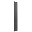Reina Flat Modern Single Designer Vertical Radiator 1800mm High x 292mm Wide - Anthracite - RND - FL184A - TAP 'N' SHOWER