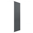 Reina Flat Single anthracite tall designer radiator 1800mm high x 514mm wide for modern heating and decor
