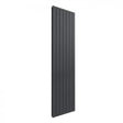 Reina Flat Double Convector anthracite vertical radiator, 1800mm high, 514mm wide, sleek modern heating panel